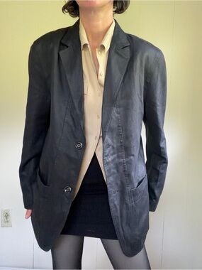 Barabas Black Slouchy Men's Tailored Blazer Jacket - Classic Minimal Style
